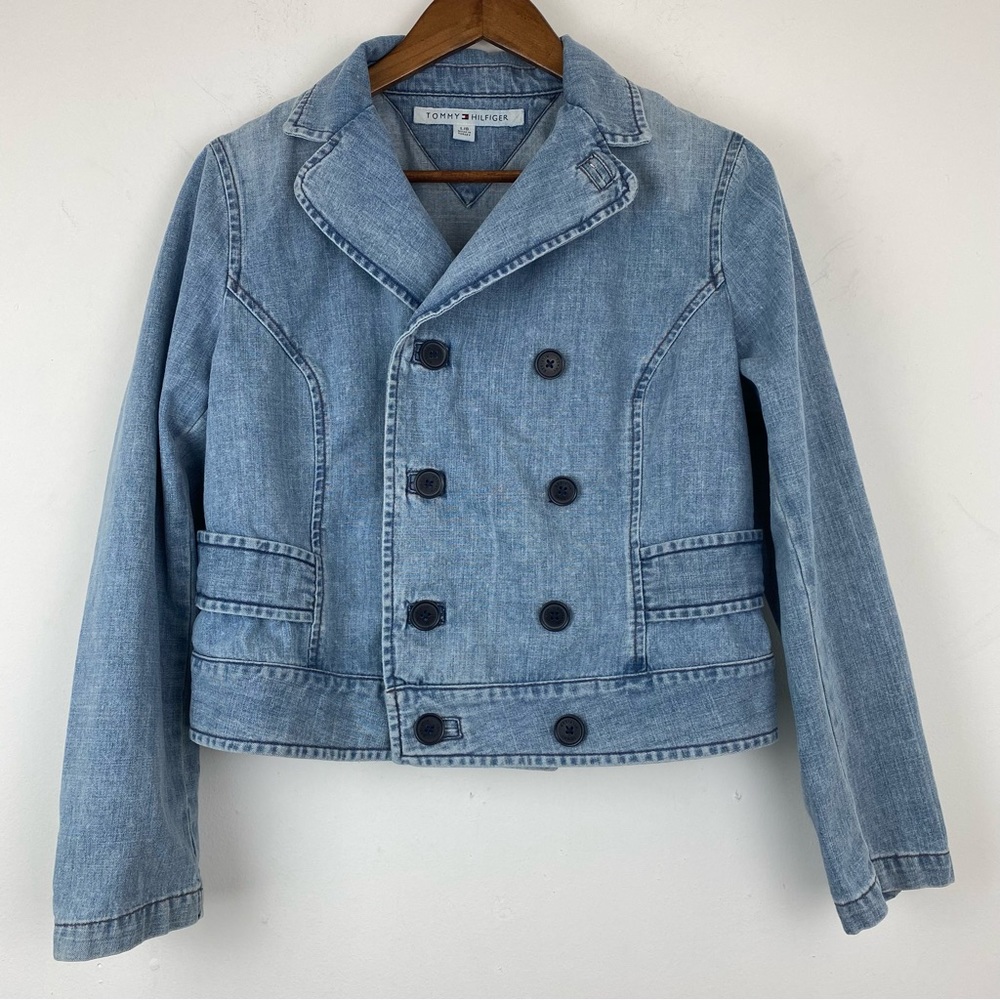 Tommy Hilfiger Light Blue Denim Double-Breasted Jacket